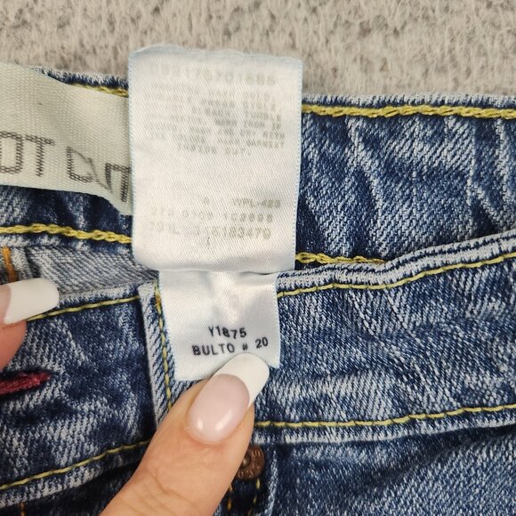 Levis 518 Superlow Bootcut Jeans Womens /JRs 9L Flare Stretch Denim Pants - Picture 8 of 10